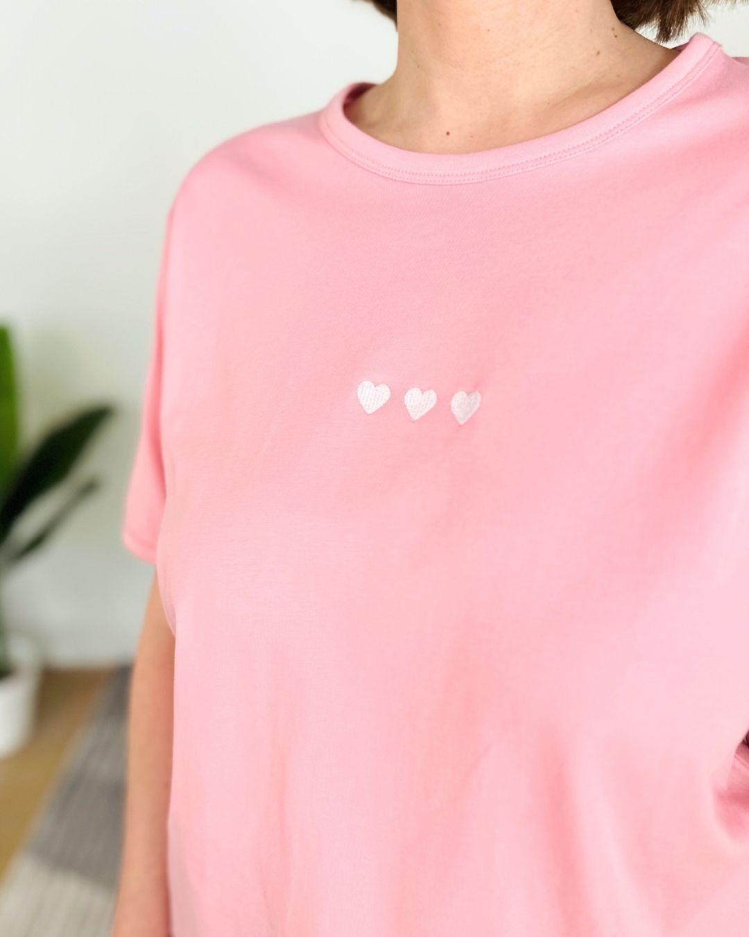 Herzlein® T-Shirt "3 Herzchen" in Rosa