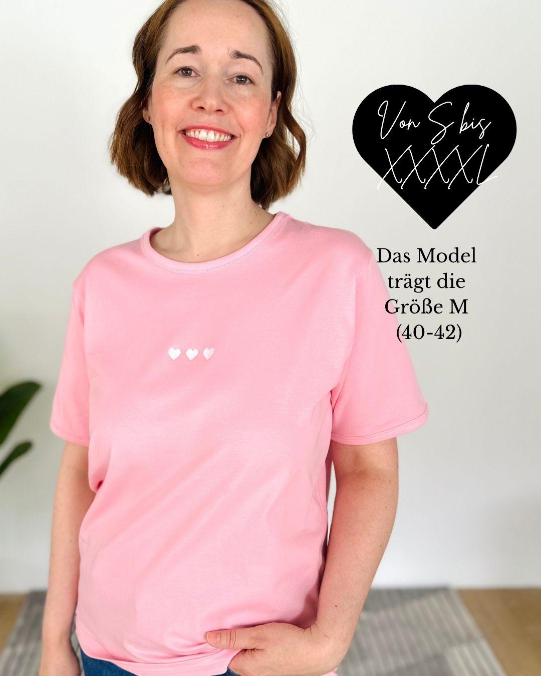 Herzlein® T-Shirt "3 Herzchen" in Rosa