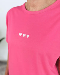 Herzlein® T-Shirt "3 Herzchen" in Pink