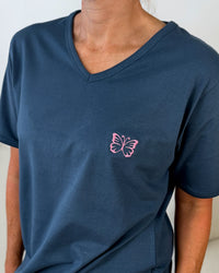 Herzlein® T-Shirt "Butterfly" in Petrol