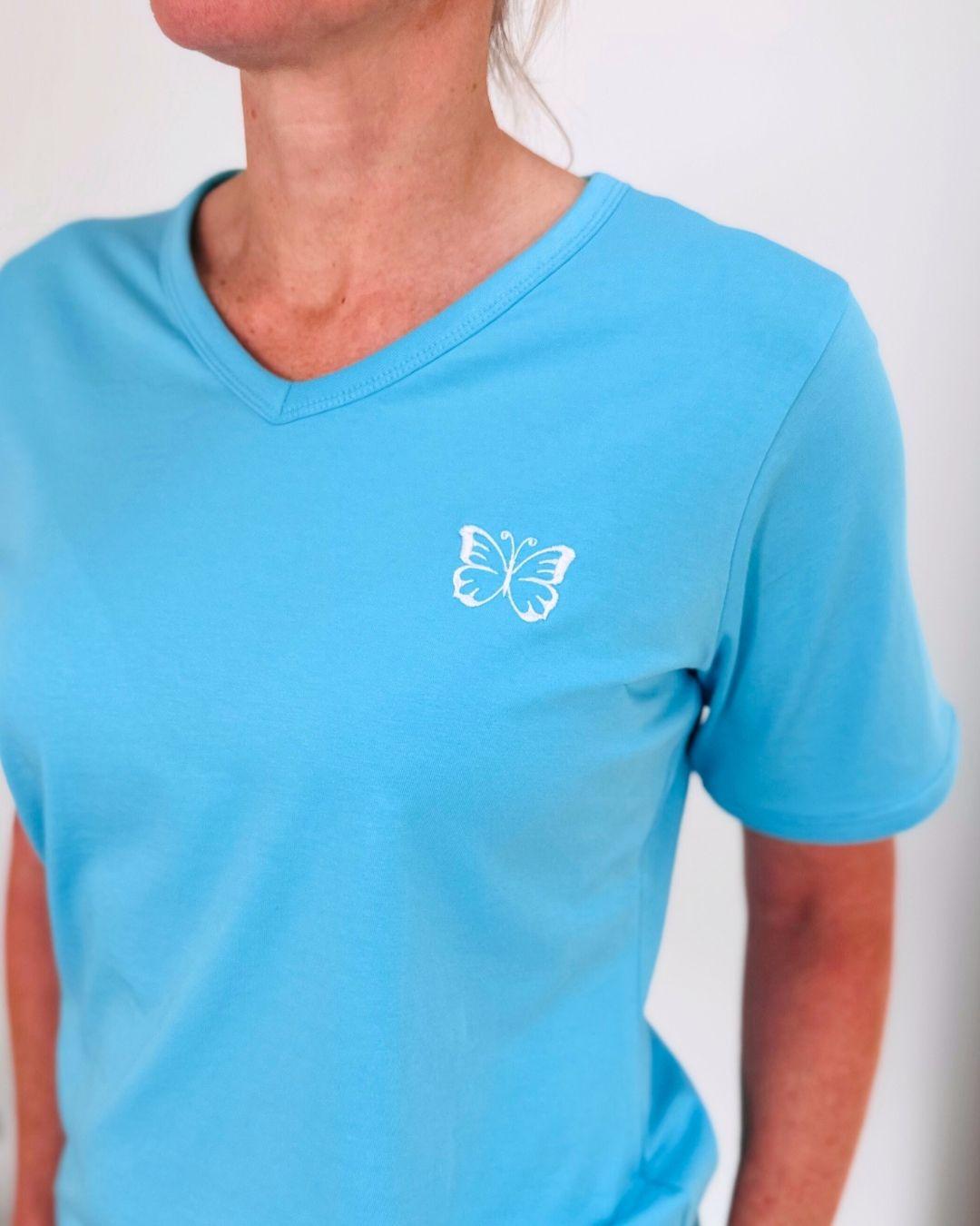 Herzlein® T-Shirt "Butterfly" in Himmelblau