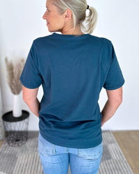  Herzlein® T-Shirt "Drei Herzen" in Petrol