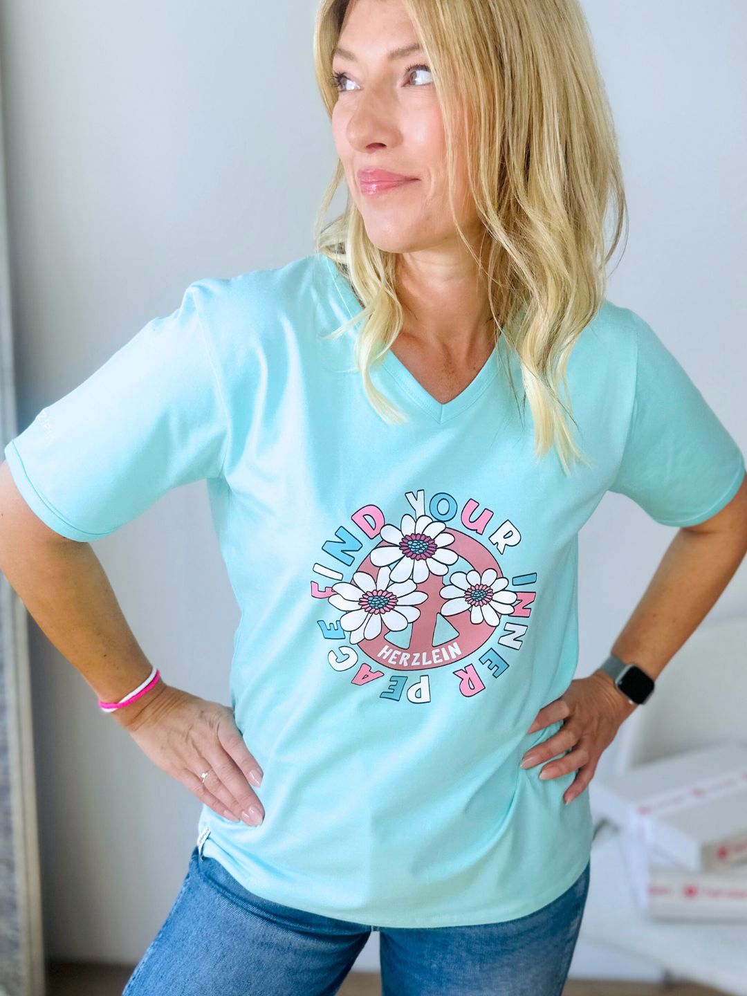 Herzlein® T-Shirt "Find Your Inner Peace" in Mint
