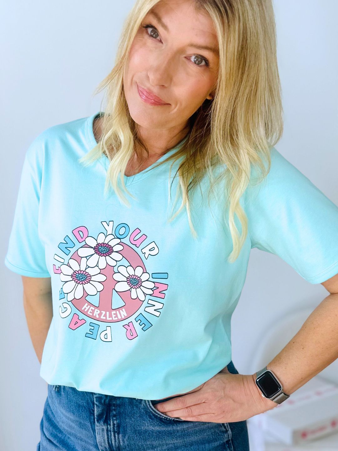 Herzlein® T-Shirt "Find Your Inner Peace" in Mint