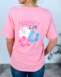 Herzlein_T-Shirt_Happy_Life_in_Coral