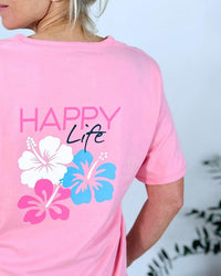 Herzlein_T-Shirt_Happy_Life_in_Coral