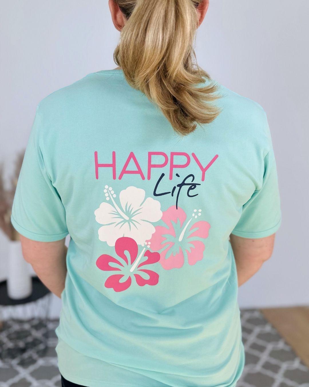 Herzlein® T-Shirt "Happy Life" in Mint
