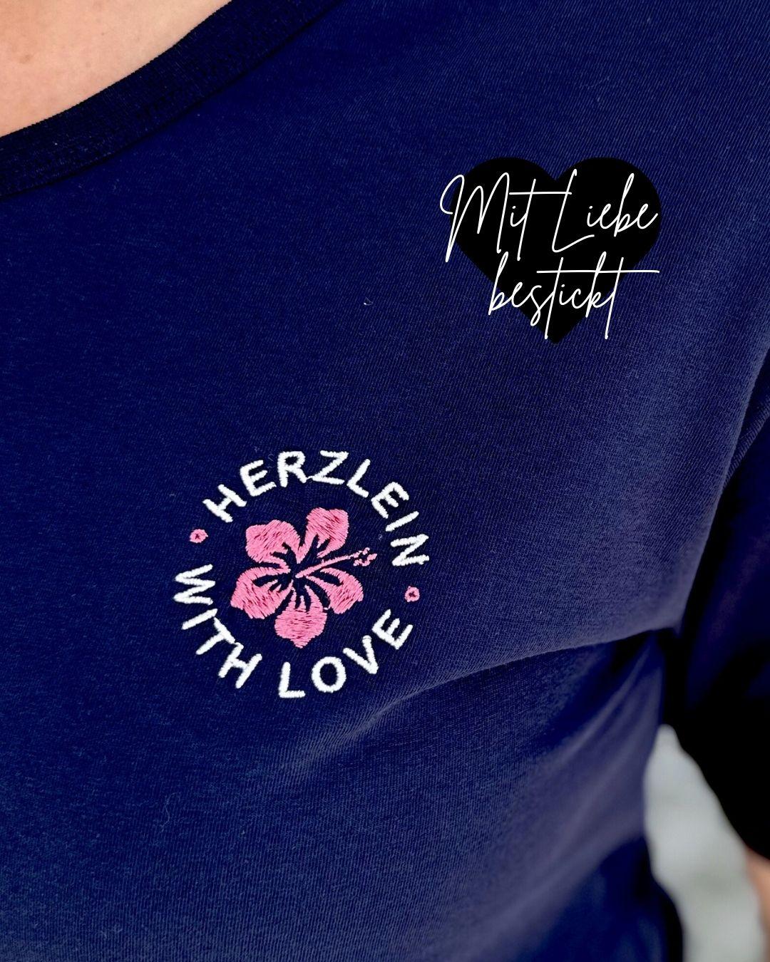 Herzlein® T-Shirt "Happy Life" in Navy