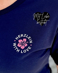Herzlein® T-Shirt "Happy Life" in Navy