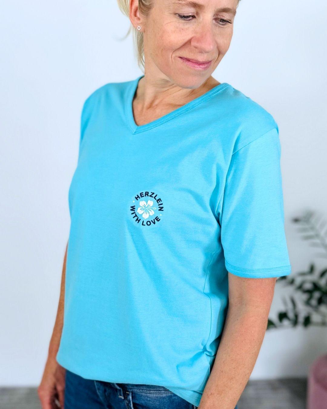 Herzlein_T-Shirt_Happy_Life_in_Turkis