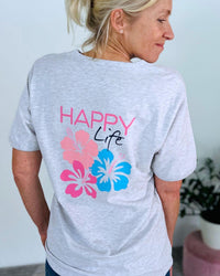Herzlein_T-Shirt_Happy_Life_in_meliertem_Grau