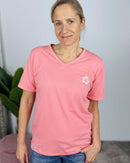 Herzlein® T-Shirt "Hibiskus" in Coral