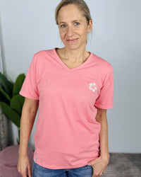 Herzlein® T-Shirt "Hibiskus" in Coral