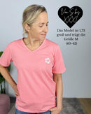 Herzlein® T-Shirt "Hibiskus" in Coral
