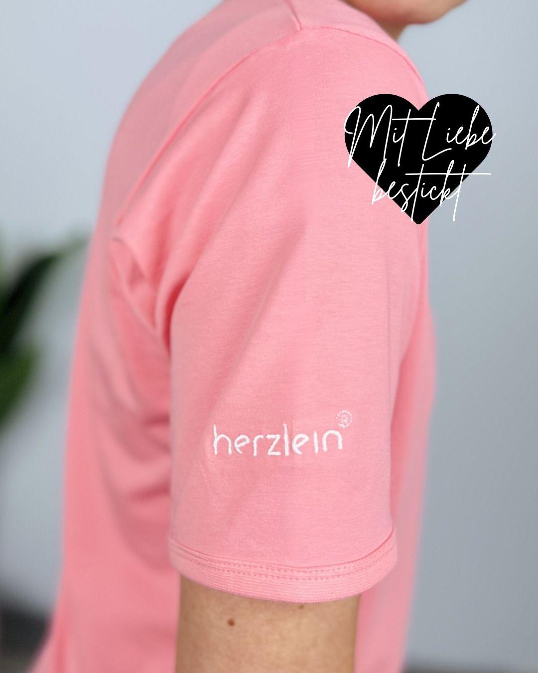 Herzlein® T-Shirt "Hibiskus" in Coral