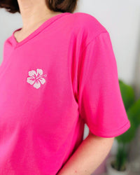 Herzlein_T-Shirt_Hibiskus_in_Pink