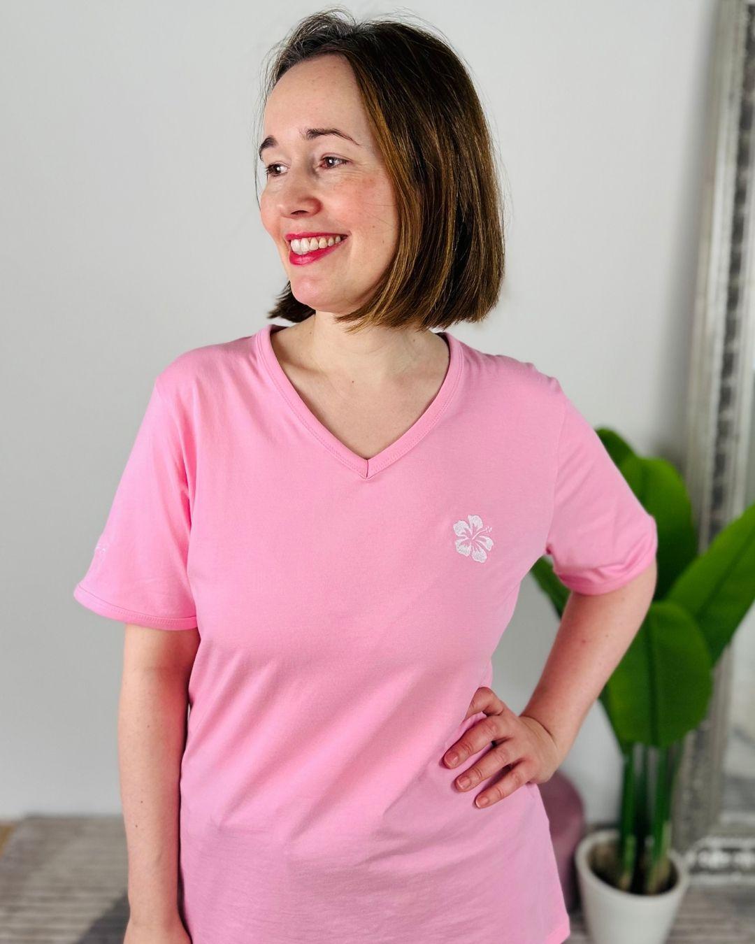 Herzlein_T-Shirt_Hibiskus_in_Rosa