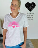 Herzlein® T-Shirt "Rainbow" in Grau meliert