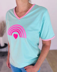 Herzlein® T-Shirt "Rainbow" in Mint