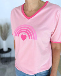 Herzlein® T-Shirt "Rainbow" in Rosa