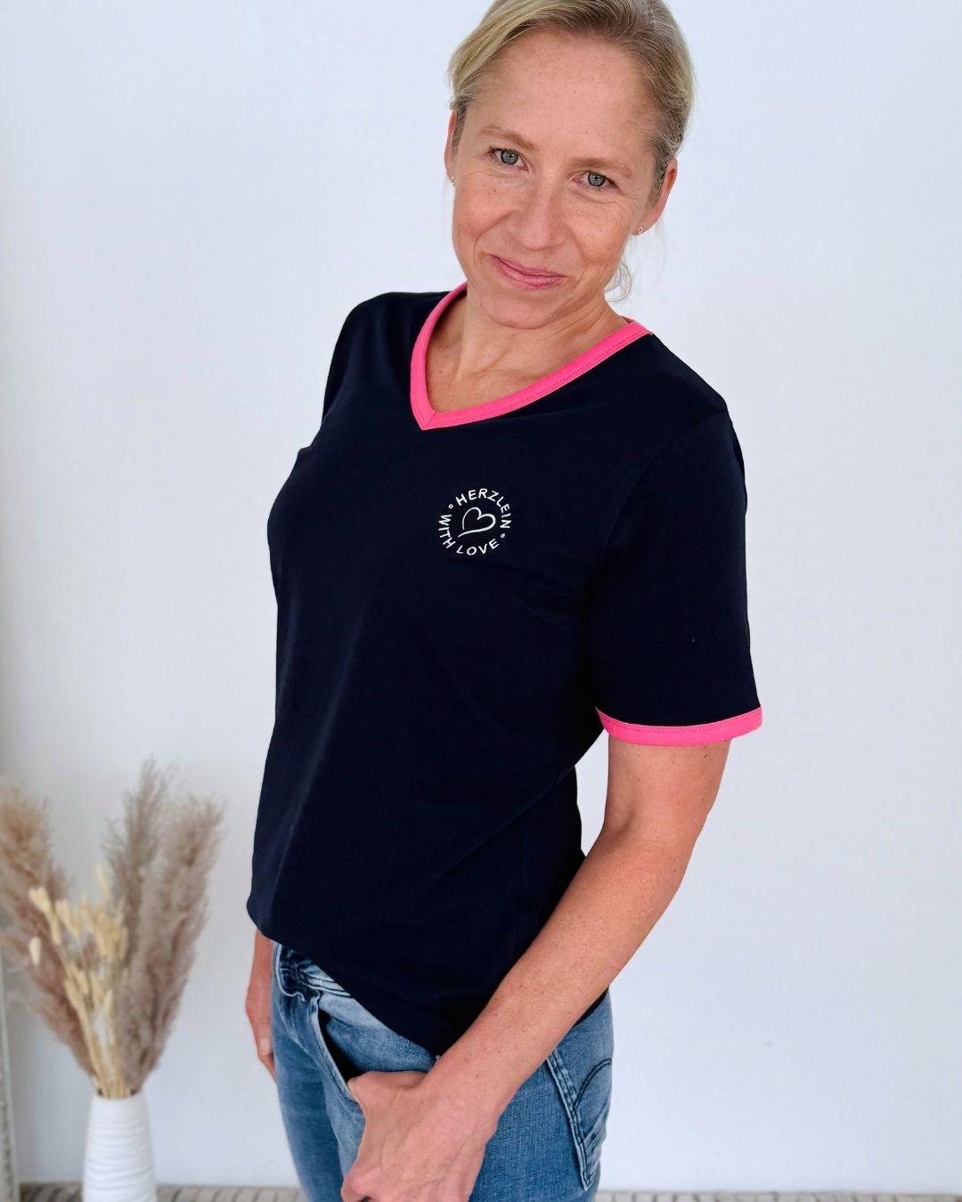 Herzlein® T-Shirt "Strandliebe" in Navy