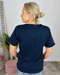 Herzlein® T-Shirt mit "Herzchen-Stick" in Navy Blau