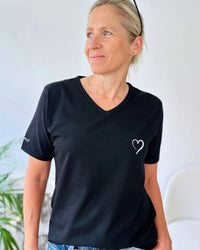 Herzlein® T-Shirt mit "Herzchen-Stick" in Schwarz