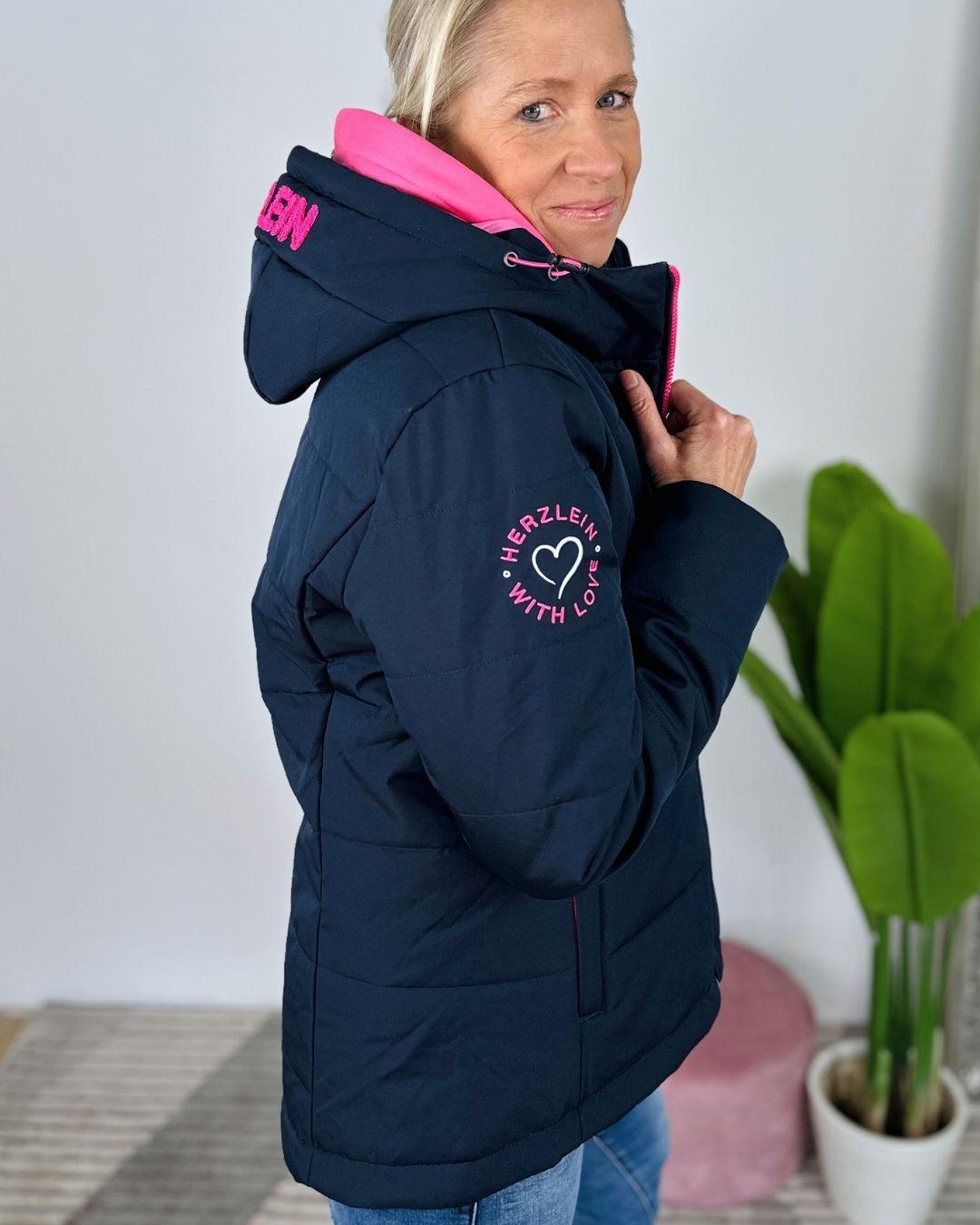 Herzlein® Winterjacke in Navy Blau