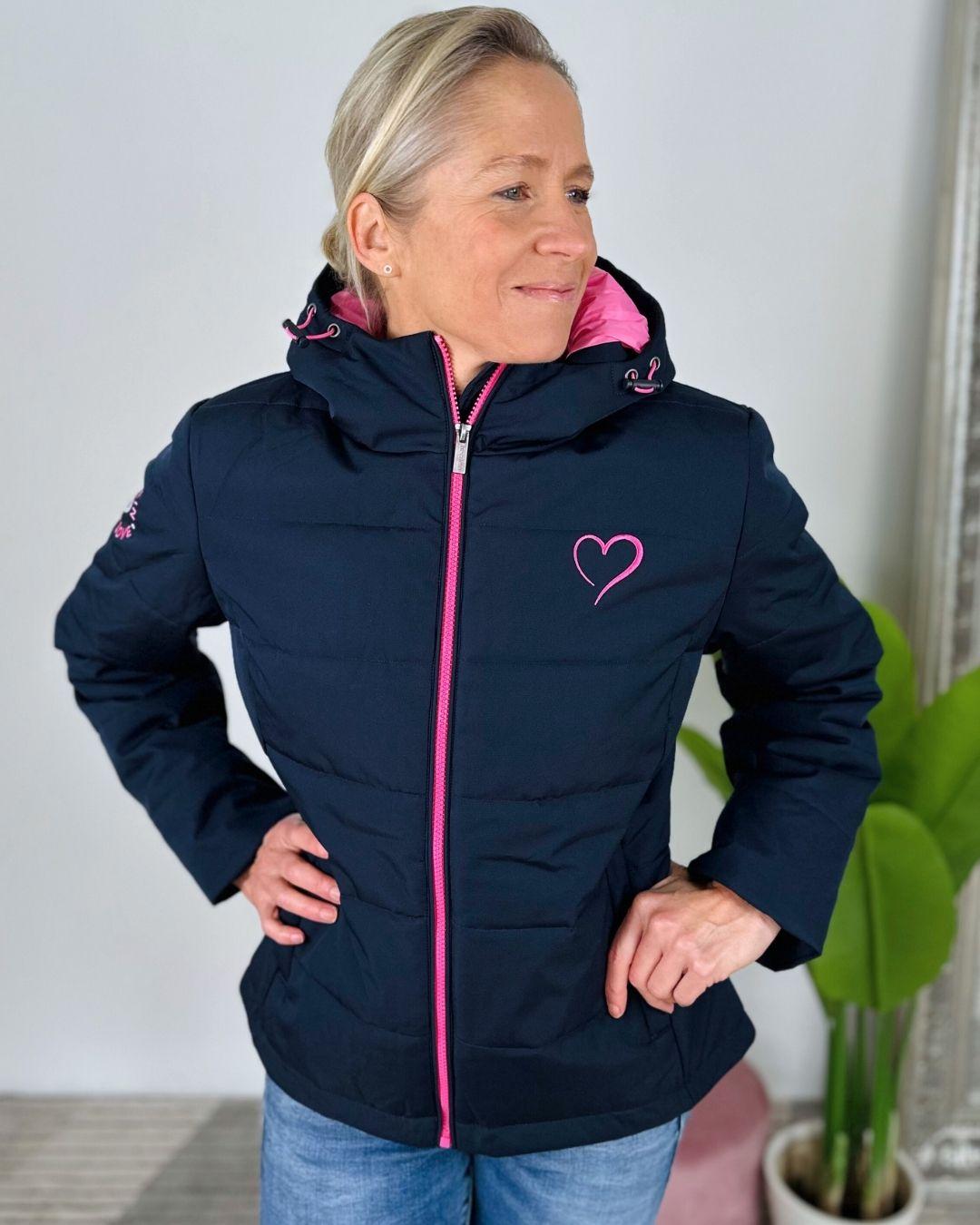 Herzlein® Winterjacke in Navy Blau