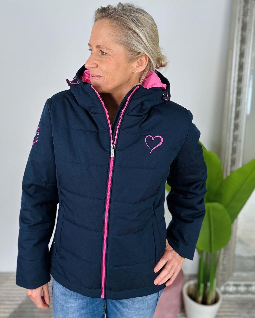 Herzlein® Winterjacke in Navy Blau