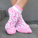 Herzlein Damensocken Socken für Damen bunt Leoprint Leo Herz Herzchen Rosa mit Weiss