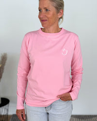 Herzlein® Longsleeve-Shirt mit Smiley in Rosa
