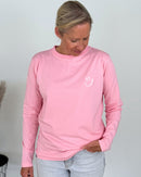 Herzlein® Longsleeve-Shirt mit Smiley in Rosa