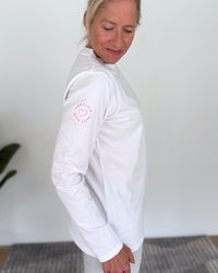 Herzlein® Longsleeve-Shirt mit Smiley in Weiß