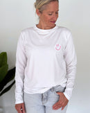 Herzlein® Longsleeve-Shirt mit Smiley in Weiß