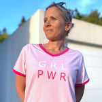 Herzlein® T-Shirt "GRL PWR" Print in Pink aus Baumwolle Shirt für Damen in Rosa