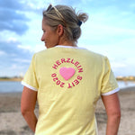 Herzlein® T-Shirt für Damen mit Flausch-Stick "LOVE" Damenshirt aus Baumwolle in