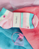 Herz Box – Musselin Geschenkbox in Pfirsich & Himmelblau (Limited Edition)