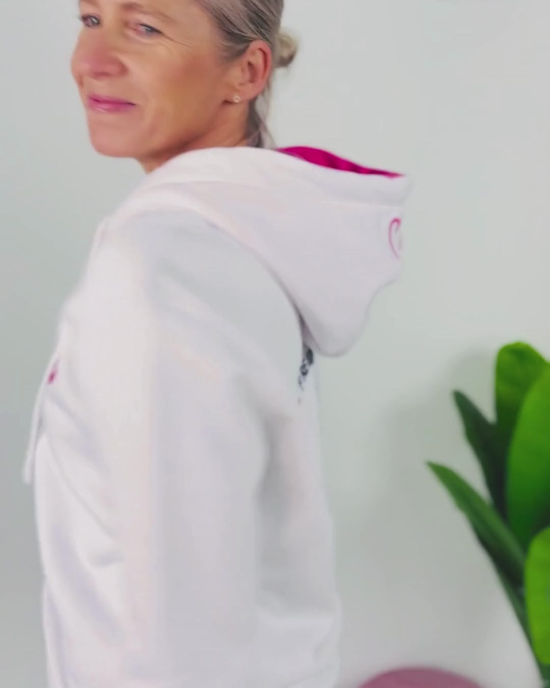 Herzlein® Sweatjacke "Freude Liebe Glück" in Weiß