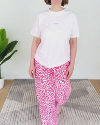 Herzlein® Musselin Hose in Leo Pink