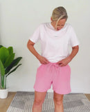 Herzlein® Musselin Shorts in Rosa