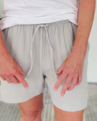 Herzlein® Musselin Shorts in Grau