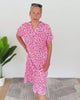 Herzlein® Musselin Midikleid in Leo Pink