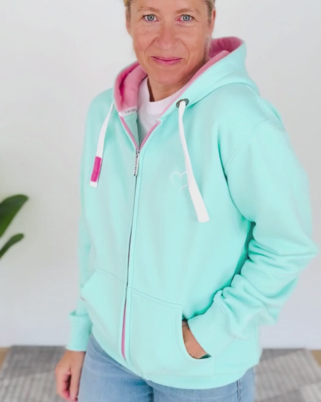 Herzlein® Sweatjacke "Herzchen" in Mint
