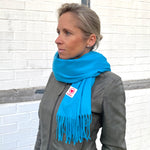 Herzlein® Winterschal Damenschal Schal für Winter und Herbst für Damen Frauen in Blau Azur