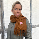 Herzlein® Winterschal Damenschal Schal für Winter und Herbst für Damen Frauen in Mokka Braun 