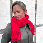Herzlein® Winterschal Damenschal Schal für Winter und Herbst für Damen Frauen in Rot
