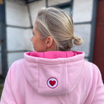 Herzlein® Hoodie in Rosa - STAR Kapuzenpulli Kapuzenpullover für Damen Baumwolle