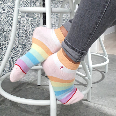 Herzlein® Ringelsocken Socken Kurzsocken Sneakersocken für Damen Frauen Mädchen