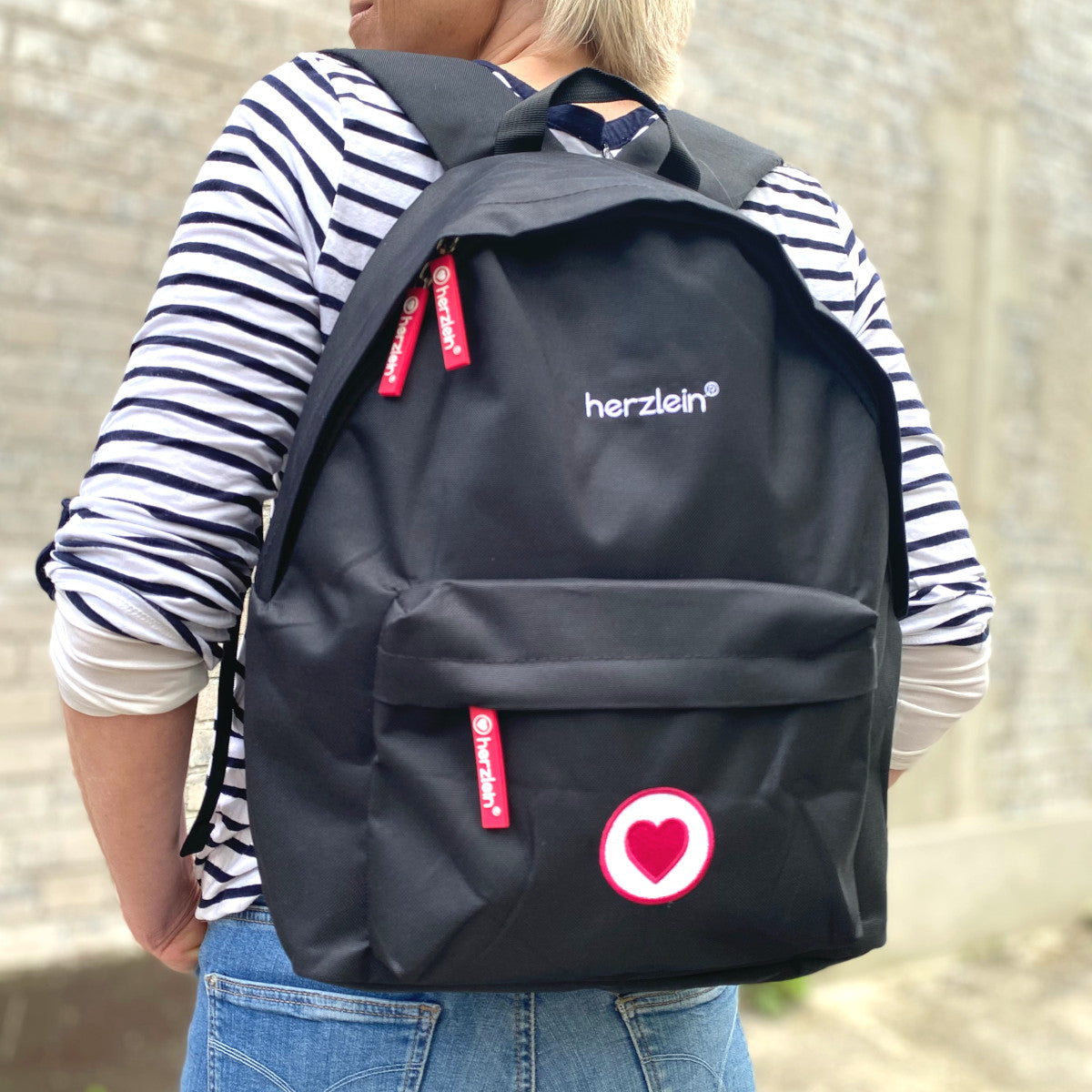 Herzlein® Rucksack in Schwarz